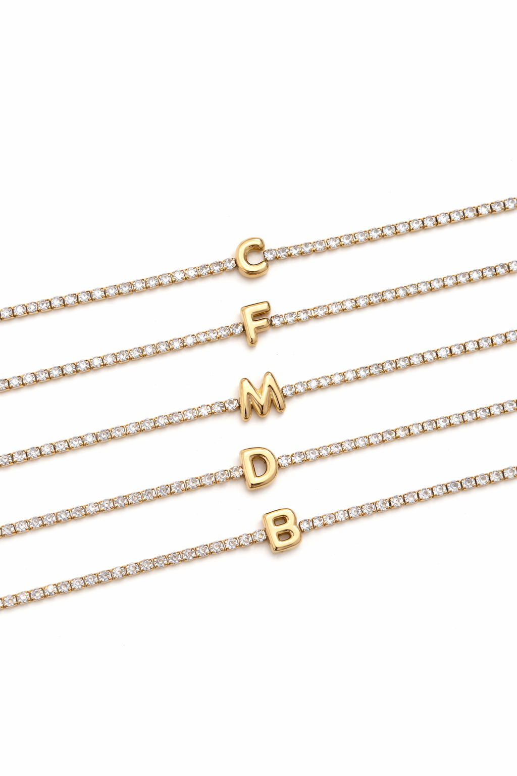 Pulsera circonia iniciales