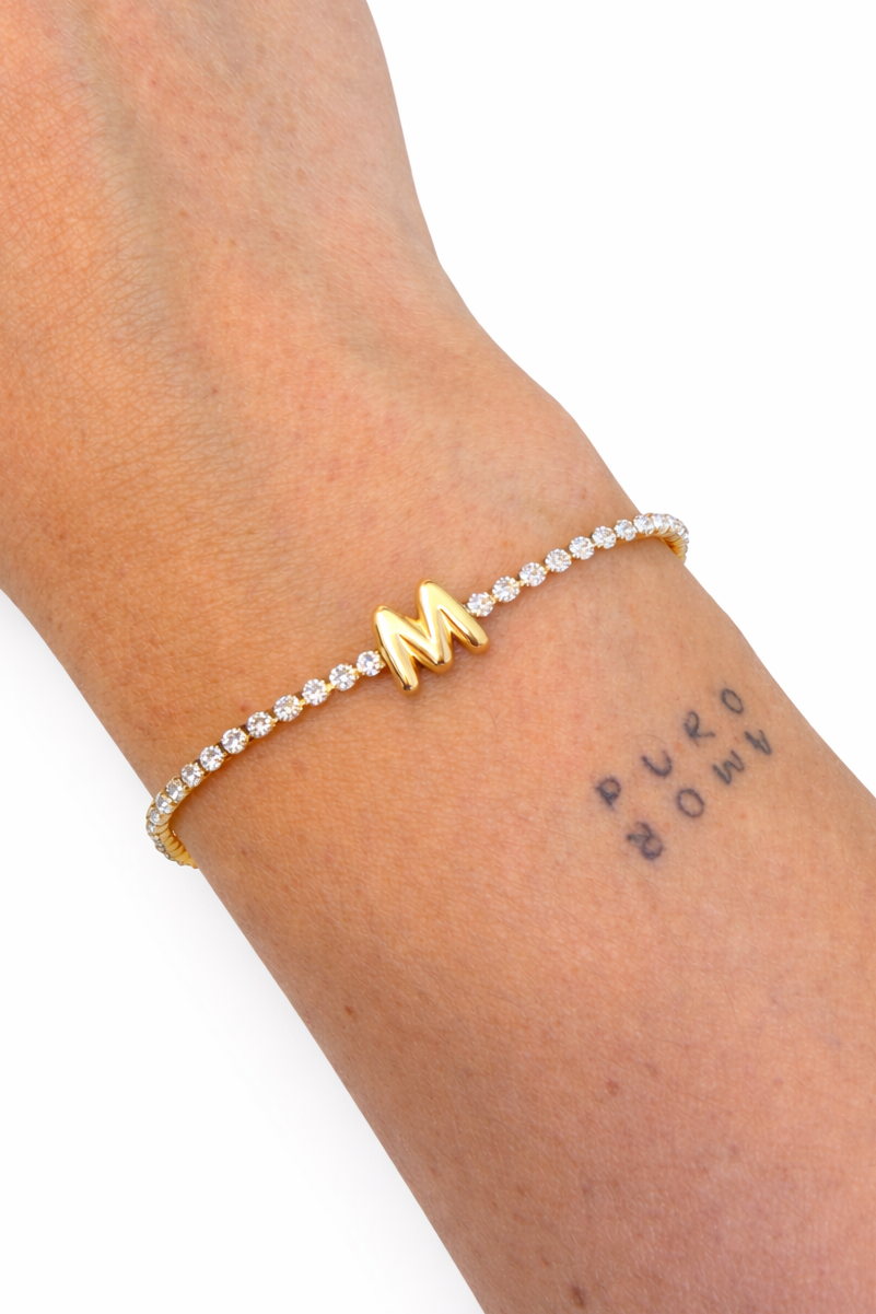 Pulsera circonia iniciales