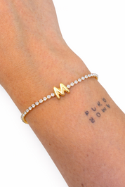 Pulsera circonia iniciales